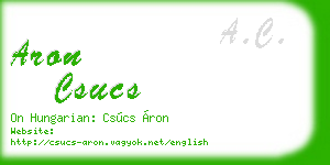 aron csucs business card