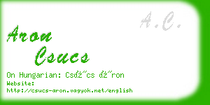 aron csucs business card